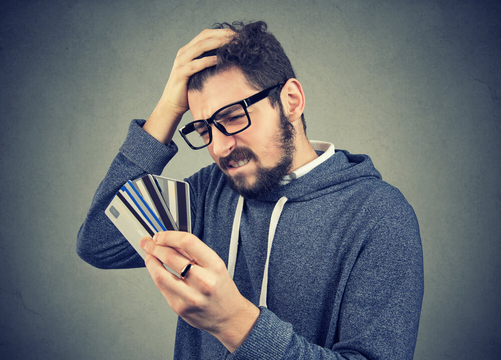 man needs a personal loan to deal with credit card debt